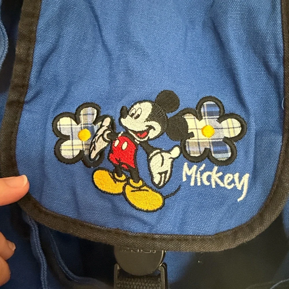 Vintage Disney Blue and Black Mickey Mouse Backpack